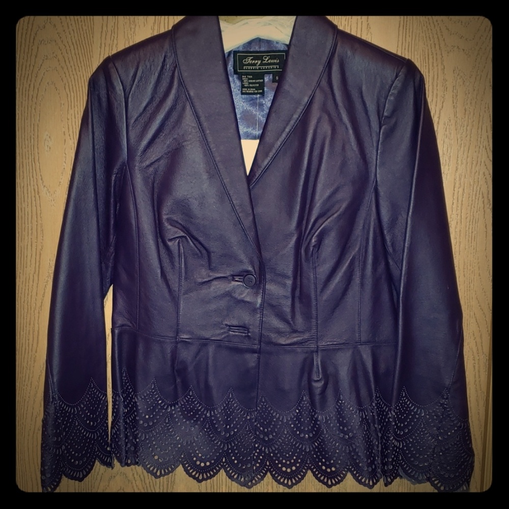 Terry Lewis Classic Luxuries Lace Leather Jacket